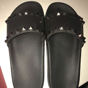 Valentino Rock Stud Slides Size 9.5 - 10 B